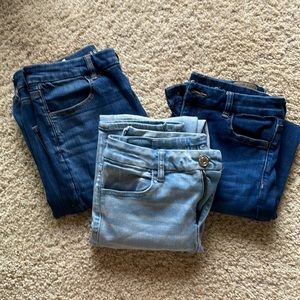 American Eagle Curvy High Rise Jegging Skinny Jean 3 Pack Bundle - size 10